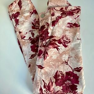 NWOT J BRAND ‘PINK SEAS’ FLORAL STRETCH SKINNY JEANS